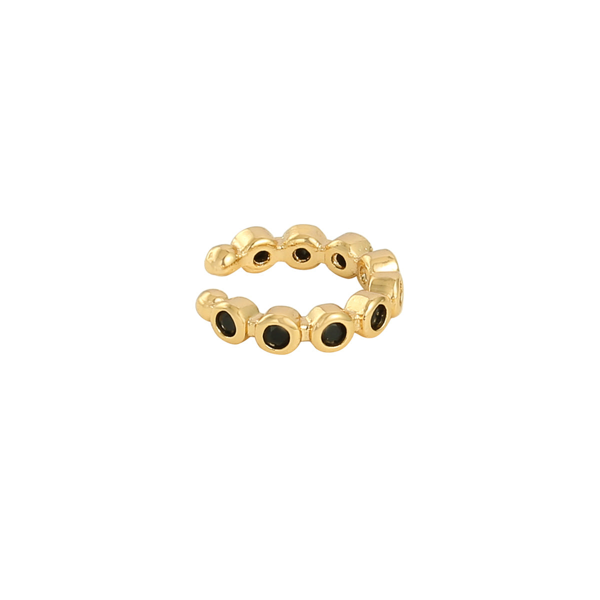Earcuff 'Rachel' | Gold & Schwarz